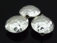 KV-035 Thai karen hill tribe handmade silver 1 hammered round puffy bead 