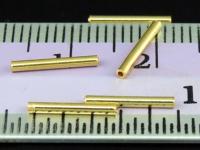 KG-256 24K gold vermeil Karen hill tribe handmade silver 20 plain straigle tube bead 