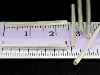 KC-037 Thai karen hill tribe handmade silver 15 long hexagon shape tube bead