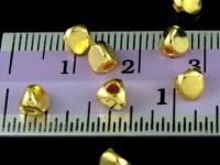 KG-126 24K gold vermeil 10 thai karen hill tribes handmade silver plain 3 faces bead