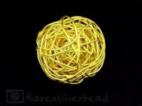 KG-027 24K gold vermeil 1 thai karen hill tribes handmade silver wire ball bead 