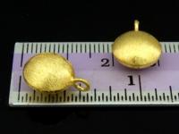 KG-455 24K gold vermeil Karen hill tribe handmade silver 2 bruhs puffy round charm