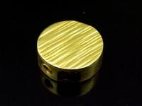 KG-215 Thai karen hill tribes silver 1 gold vermeil scratch wheel bead