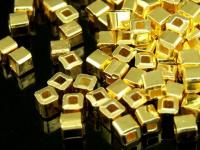 KG-185 24K gold vermeil 20 thai karen hill tribes handmade silver mini cubic bead