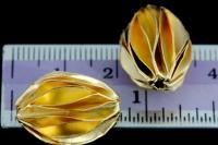 KG-520 24K gold vermeil Karen hill tribe handmade silver 1 michelia flower 