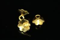 KG-235 thai karen hill tribe silver 6 gold vermeil small flower charm