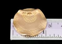 KZ-230 Thai karen hill tribe handmade silver 1 rose gold vermeil tribesman style bead