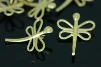 KG-599 Thai karen hill tribe silver 2 gold vermeil dragonfly charm