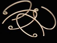 KZ-203 24K rose gold vermeil thai karen hill tribe handmade silver 6 earring wire hook