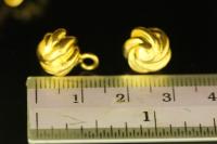 KG-612 24K gold vermeil thai karen hill silver 4 michelia round shape charms