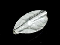 KJ-019 Thai karen hill tribe handmade silver 3 hammered twist leaf bead