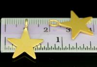 KG-545 Thai karen hil tribes silver 3 gold vermeil large die cut star shape charm 16.0 mm