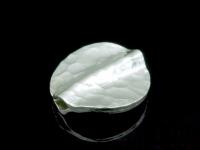 KV-023 Thai karen hill tribe handmade silver 2 Hammered round disc bead