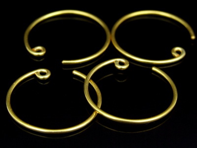 KG-497 24K gold vermeil Karen hill tribe handmade silver 4 earring wire hook