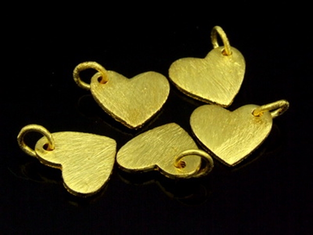 KG-467 24K gold vermeil Karen hill tribe handmade silver 4 satin puffy round charm