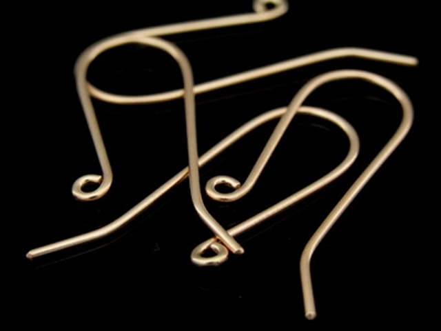 KZ-205 24K rose gold vermeil thai karen hill tribe handmade silver 4 earring wire hook