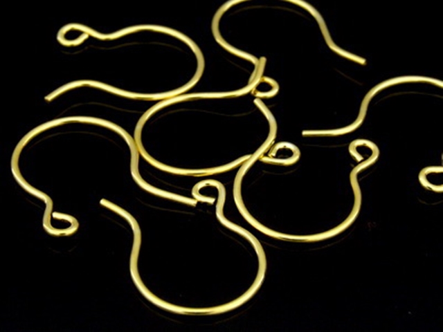 KG-410 24K gold vermeil thai karen hill tribe handmade silver 10  Earring hook