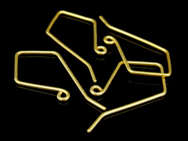 KG-505 24K gold vermeil Karen hill tribe handmade silver 4 earring wire hook