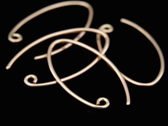 KZ-203 24K rose gold vermeil thai karen hill tribe handmade silver 6 earring wire hook